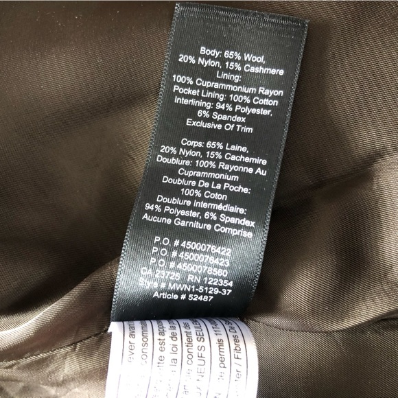 Aritzia Babaton Pearce Wool Cashmere Coat in Dark Olive Green - Picture 9 of 13